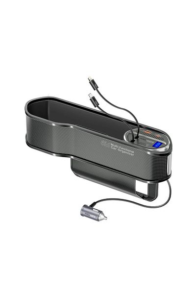 Promate 65w 6 in 1 multi-functional car organizer charging station