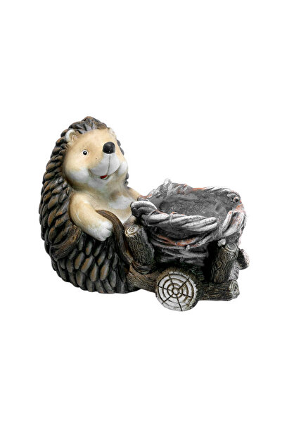 Strend Pro Decorațiune de grădină, ceramică, arici cu coș, 37,5x21x27 cm