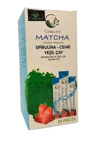 CURELIVE Matcha Çayı Çilekli 20 Adet