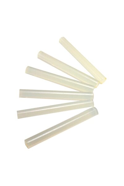 CONDOR Baton de silicon pentru pistol de lipit, transparent, 6 bucăți, 11x100 mm