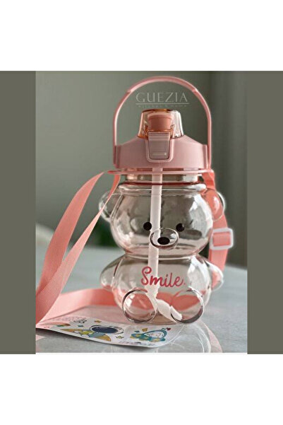 DOĞALYA Children's Teddy Bear Water Bottle Healthy Plastic