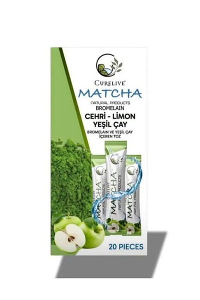 CURELIVE Matcha Çayı Elmalı 20 Adet