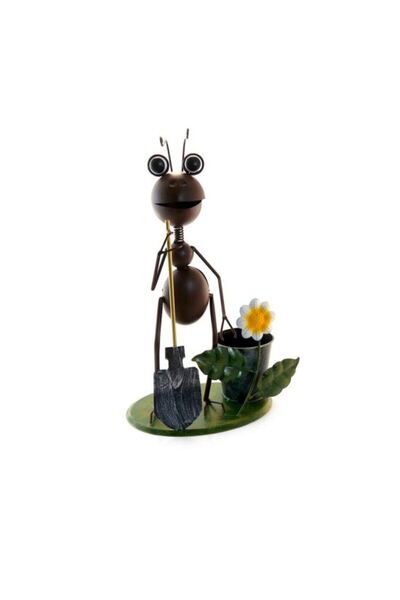 Strend Pro Decorațiune de grădină, metal, furnică cu lopată, 26x14x40 cm