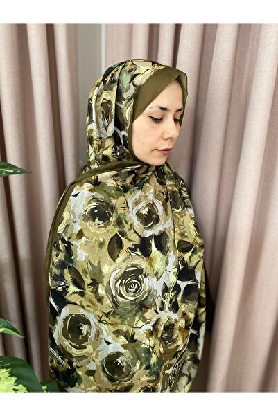 MODA Șal moale din seria Rose pe fundal verde Mineleşarp