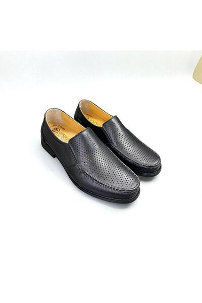 Desimod Genuine Leather Inside and Outside Perforated Summer Full Orthopedic Soft Sole Comfortable Wear Men's Shoes