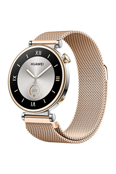 Sneezy Huawei Watch GT4 41mm Uyumlu Manyetik Milanese Loop Metal Kordon