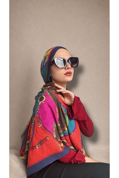 ED Scarf Celebrity Pietra Shawl - Navy Blue