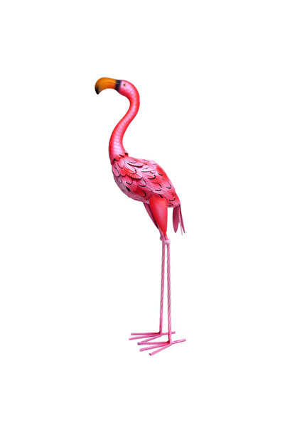 Strend Pro Decorațiune de grădină, metal, flamingo, 14x24x65 cm