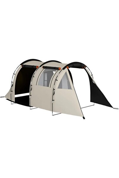 ART Cort de camping, 4-5 persoane, impermeabil, cu vestibul, husă, kaki, 460x230x180 cm