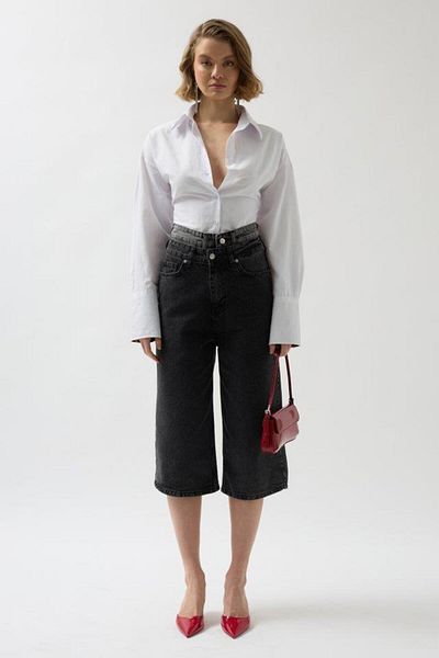 modamtn    Double Belt Bermuda Denim Shorts