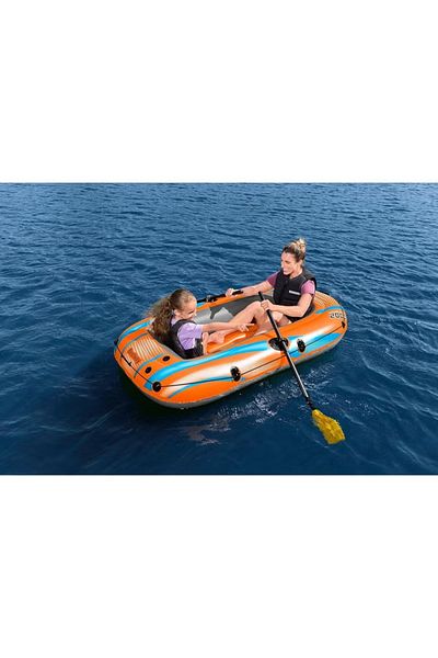 BESTWAY قارب مطاطي قابل للنفخ من كوندور ٢٠٠٠ لشخص بالغ وطفل واحد، ١٩٦×١٠٦ سم