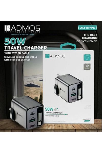 ADMOS 50W Travel Wall Charger