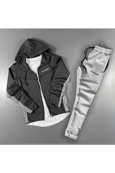 NOFLEN Copy - Men's Printed Zipper Pocket Scuba Tracksuit Set
