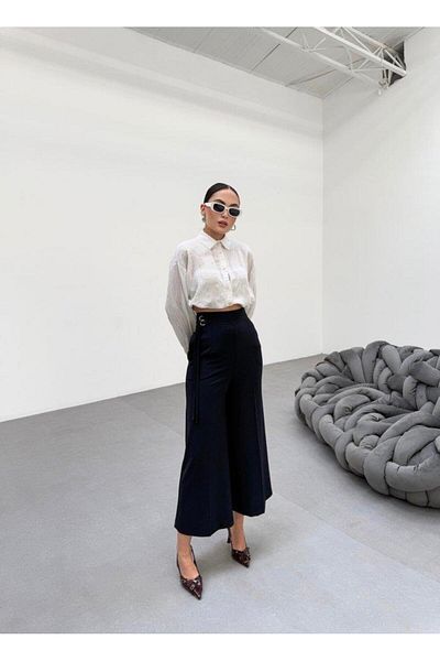 modamtn    230 Gr Poly Viscose Full Lycra Trousers with Metal Buckle Accessories