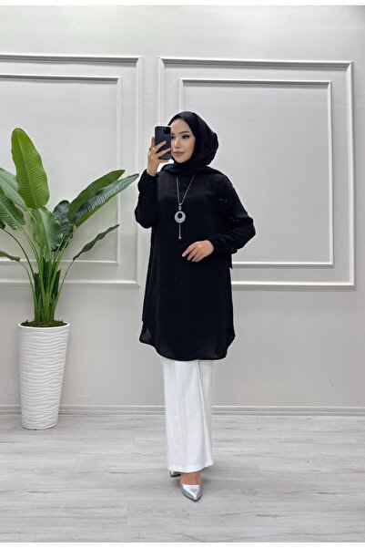 moda acar Ayrobin Fabric Stone Tunic