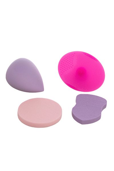 İzla Set of 4 Sponges with Brush Cleaner İzla534