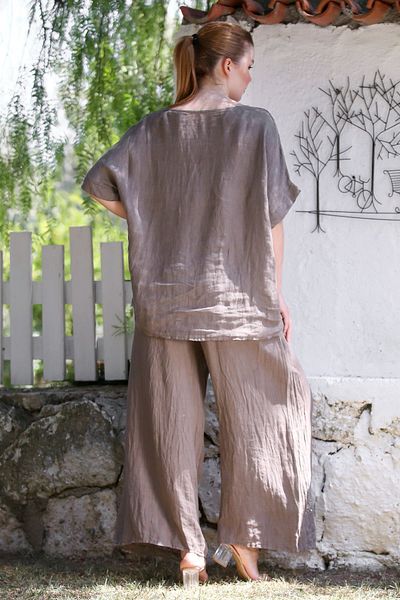 Chiccy Ιταλικό βιζόν γιακά πισίνας με χαμηλό μανίκι τσέπη παγιέτες ρουτσέ λινό υφαντό κοστούμι 73-100 70-68