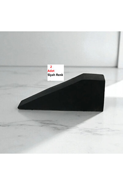 YAPI GROSS 2 Adet Siyah Kapı Stoperi, Kapı Durdurucu Takoz, Kapı Takozu, Ahşap Takoz