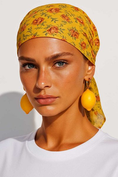 Handmade Betty Bands Women's Stylish Hair Bandana with Pattern