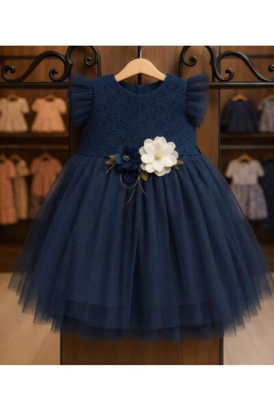 ay yılmaz GÜPÜRLÜ ÇİÇEK TOKALI TÜL ELBİSE