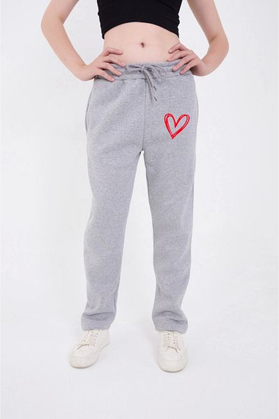 modamtn Oversize Pipe Leg Printed Sweatpants - Gray