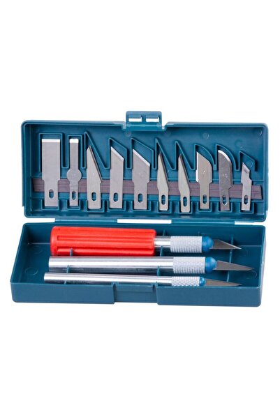 Strend Pro Σετ μαχαιριών/κοπτών ακριβείας, τύπου νυστέρι, 13 τεμάχια, με κιτ,...