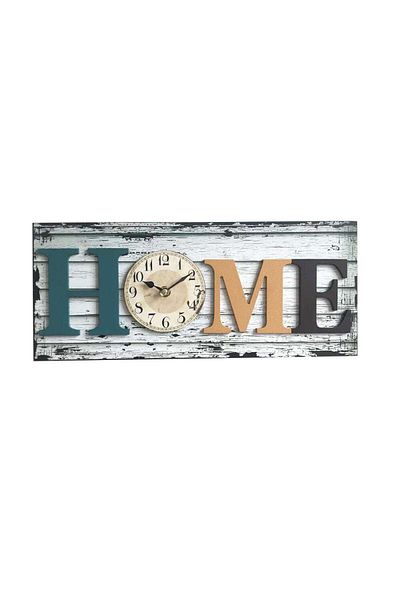 mmb Wall clock MMB16-W106, analog, rectangular, wood, 40 x 17 x 4.5 cm