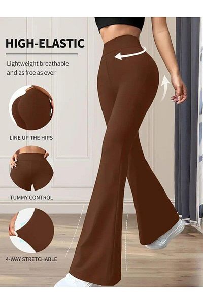Butik Women's High Waist Wide Leg Diving Leggings