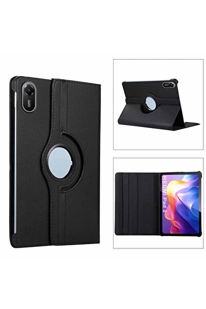 m.tk moveteck Xiaomi Redmi Pad 2 11 inç 2025 Tablet Kılıf 360 Döner Deri Standlı Kapak Ekran Koruyucu ve Kalem Set