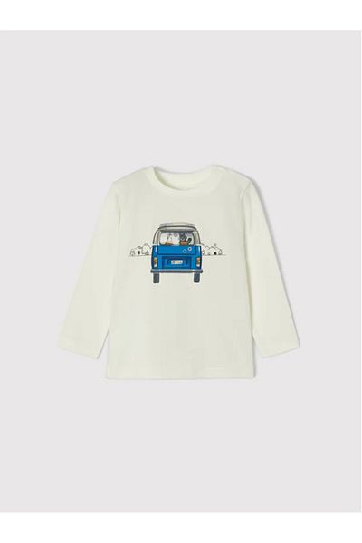 MAYORAL Tricou baieti alb cu imprimeu