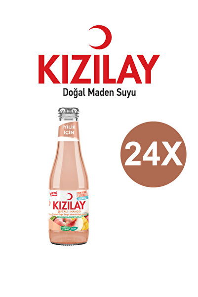 Magika Design Kızılay Şeftali Mango Aromalı Maden Suyu 200 ML x 24 Adet