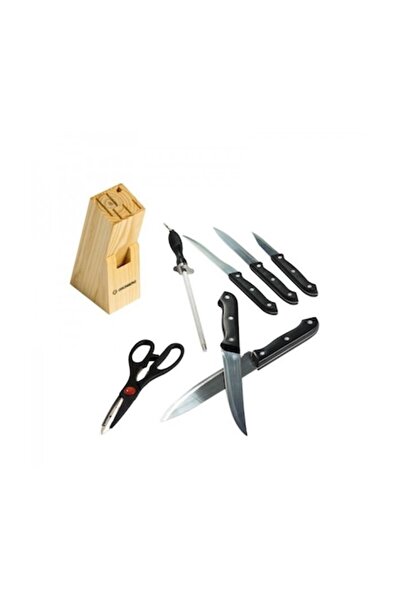 OEM Set cutite 15 piese cu sport de lemn