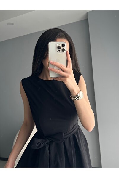 Saverabutik Kuşaklı kolsuz elbise