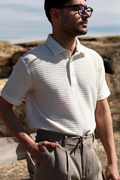 Kadir Büyükkaya Düğmeli Polo Yaka Kısa Kol Erkek T-Shirt