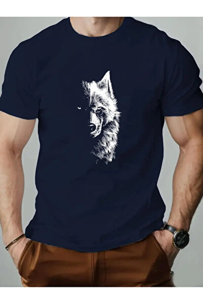 PARUNIV Tricou barbati, Wolf Head, Face, Lup