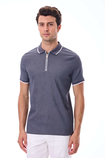 RAVANELLI Чоловіча футболка з коміром-поло та застібкою-блискавкою - Alba