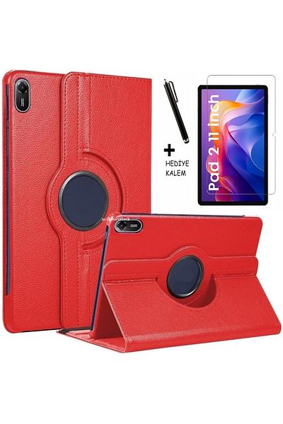 m.tk moveteck Xiaomi Redmi Pad 2 11 Inch 2025 Tablet Case 360 ​​Rotating Leather Stand Cover Screen Protector and Pen Set