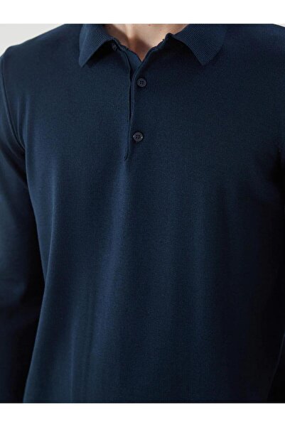 LC Waikiki Ανδρικό πλεκτό πουλόβερ SOUTHBLUE Polo Neck (W5)