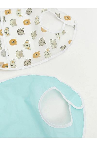 LC Waikiki مجموعة من 2 مريلة طعام للأطفال الرضع مطبوعة من LCW (W5)