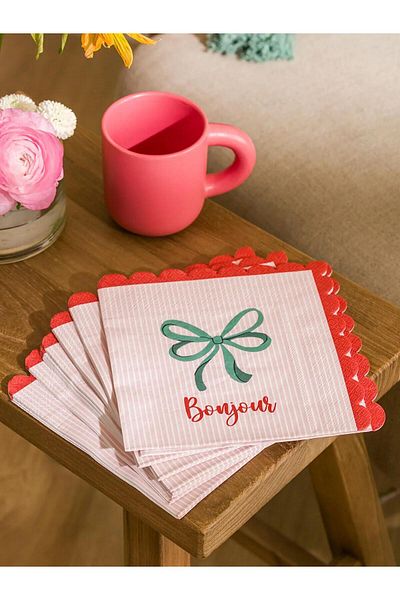 LC Waikiki Lcw Home Bow Printed Paper Napkins 20 Pack (W5)