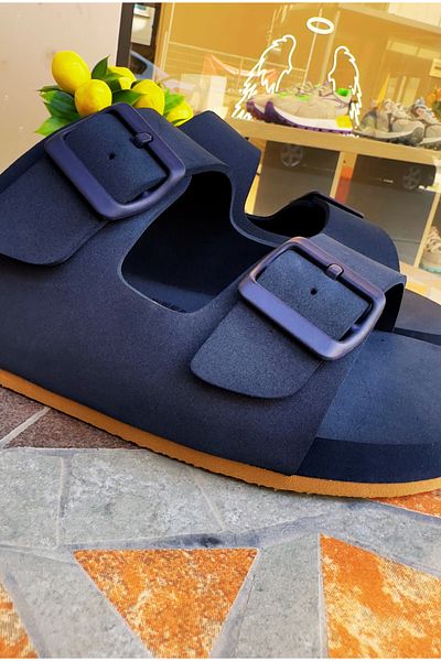Lemoors Gala Navy Blue Color Inside and Upper Cover Eva Sole Rubber Daily Slippers Suitable for Beach Use