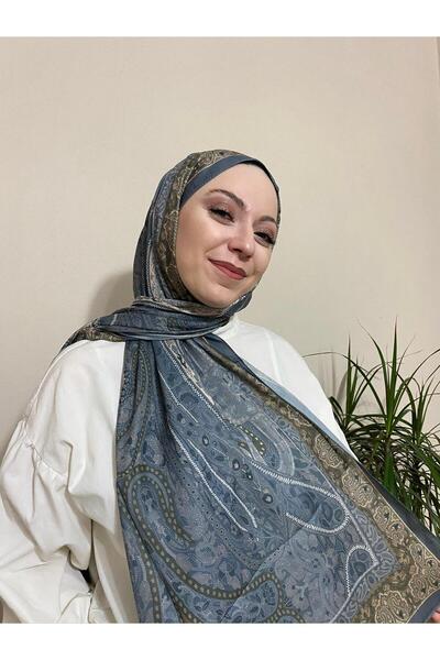 MODA Mineleşarp Vela نمط شال ناعم رمادي-بني