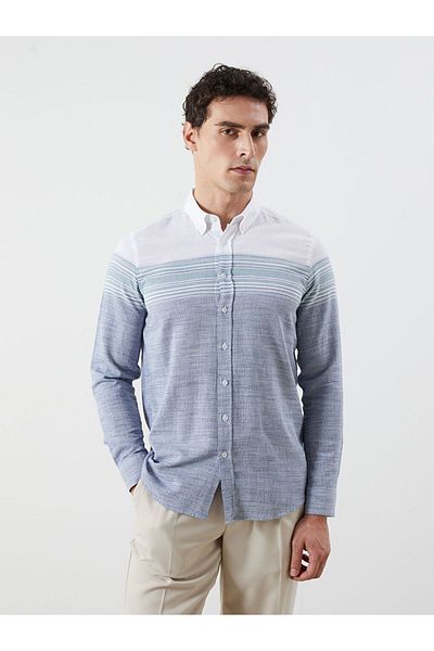 LC Waikiki LCWAIKIKI Classic Regular Fit Long Sleeve Dobby Men's Shirt