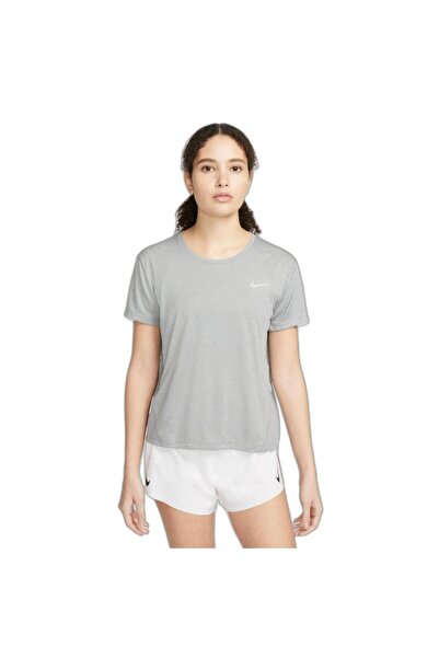 Nike Miler Top Kadın Gri Koşu Tişört
