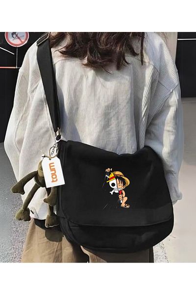 Toum Anime One Piece Printed Unisex Postman School Bag