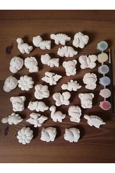 nihonwosekai 28 ADET Sevimli Hayvanlar ve Dinazorlar Taş Boyama Seti Yetişkin...