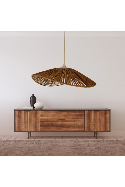 AY TASARIM MAKROME Hasır rafya avize ,bohem aydınlatma salon dekorasyonu