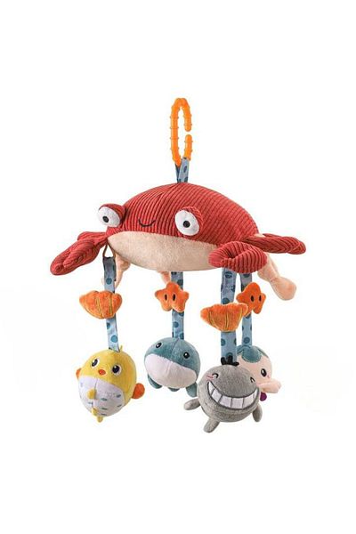 tumama Crab Plush Toy for Babies - Funny Mirror Stuffed Animal Design, Various Textures