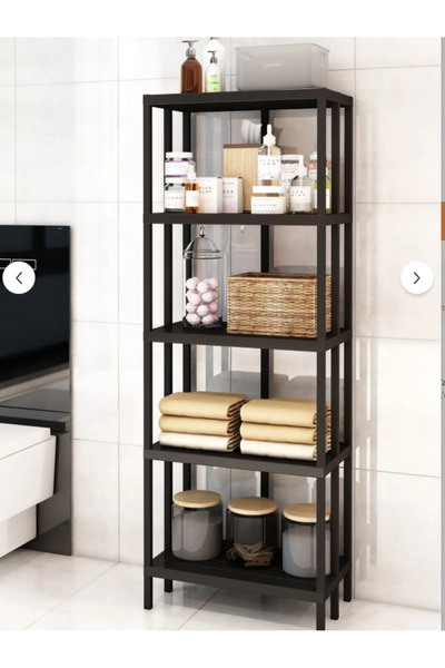 SevenHouse NORVEÇ Banyo Rafı 5 Katlı Plastik Raf Mutfak Rafı Kitaplık