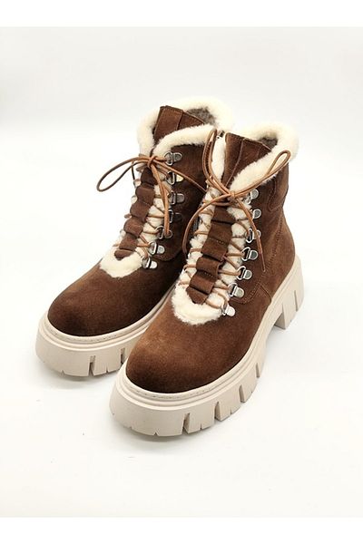 Of&Off Women's Genuine Suede Leather Boots
